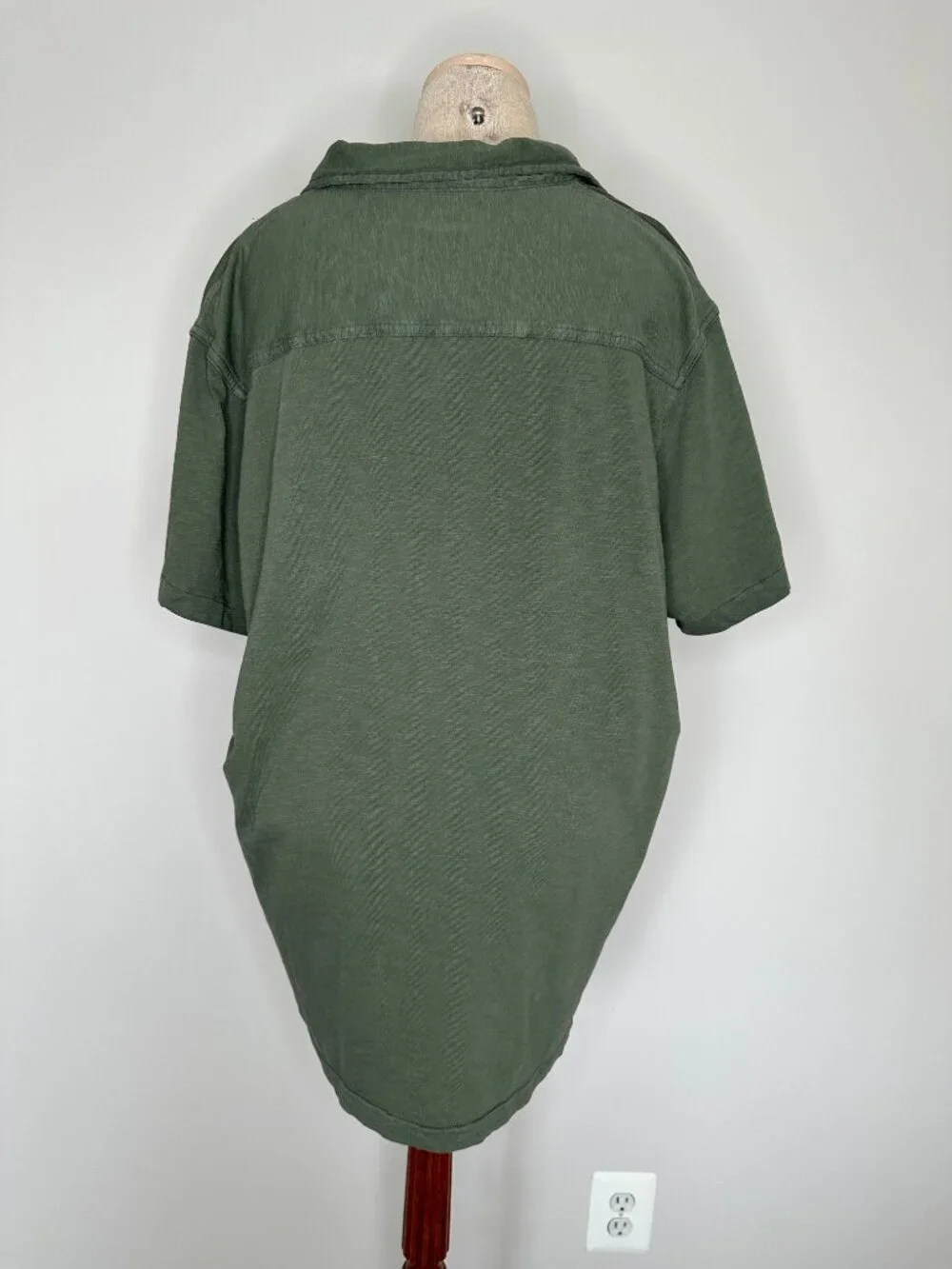 J. Crew Men's  Olive Green Utility Short Sleeve Button Down Shirt Size XL